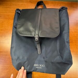 Jimmy Choo Parfums Shoe Backpack Bag Drawstring Faux Leather
